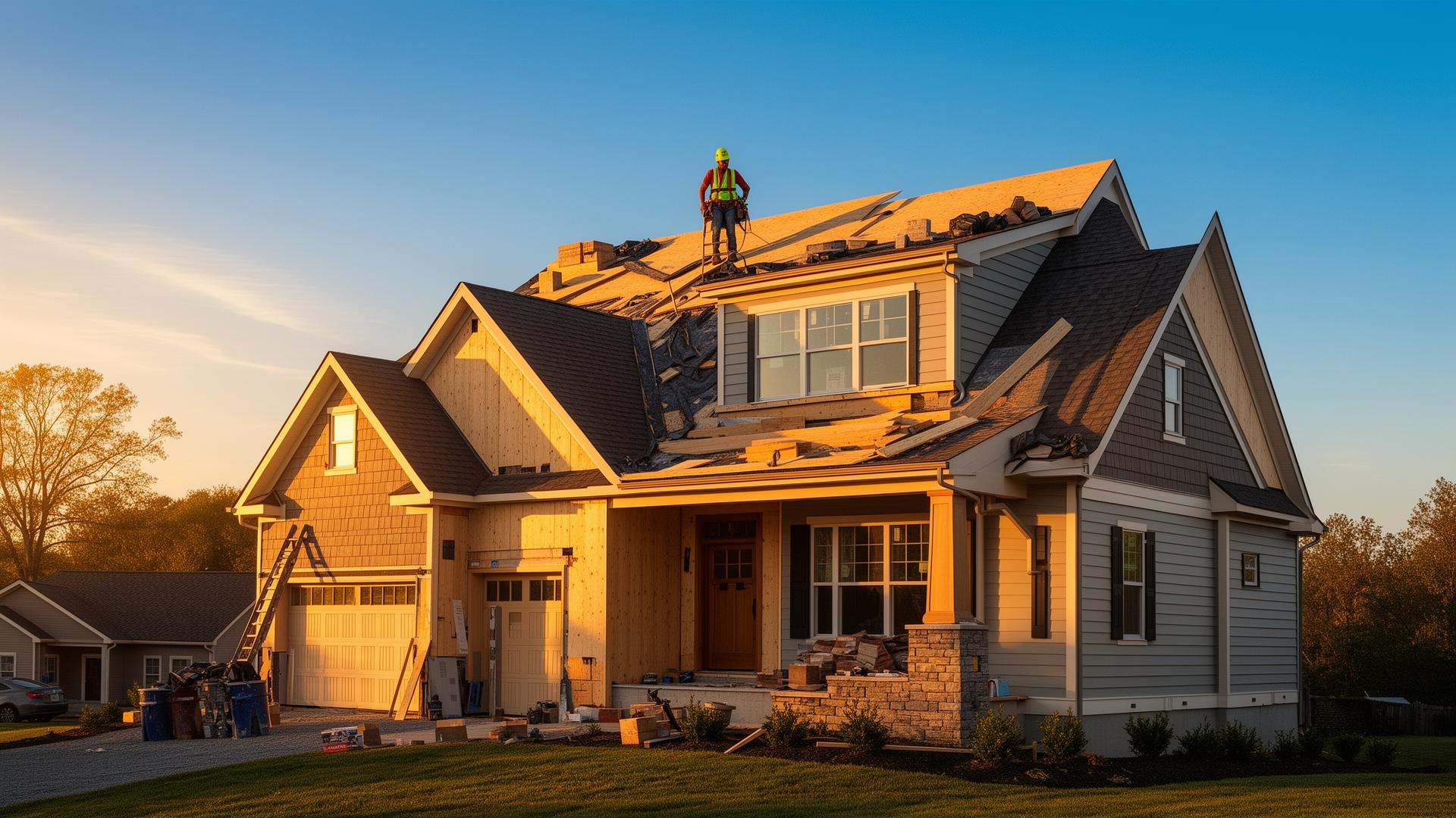 Contractor working on a Pennsylvania home renovation